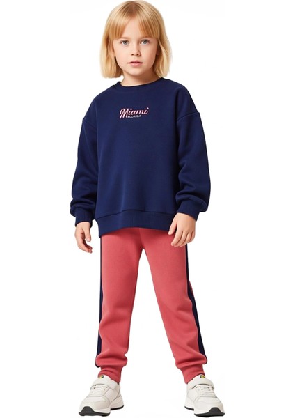 Kız Çocuk Pamuklu Oversize Sweatshirt ve Esnek Tayt Takımı Kaliteli Şık Rahat fiyatları