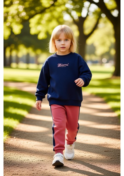 Kız Çocuk Pamuklu Oversize Sweatshirt ve Esnek Tayt Takımı Kaliteli Şık Rahat modelleri