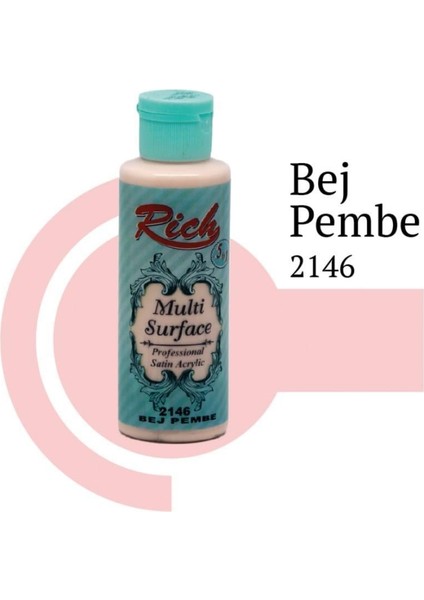 Riculti Surface 2146 Bej Pembe Akrilik Boya 120 cc