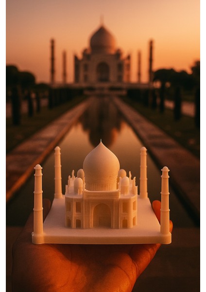 Taj Mahal 3D Maket | Boyasız Mimari Model ve Dekoratif Figür | Masaüstü & Koleksiyon Süsü | Boyanabilir Hobi Maketi | 19 x 19.3 x 12.1 cm | Detaylı Miniature indirimleri