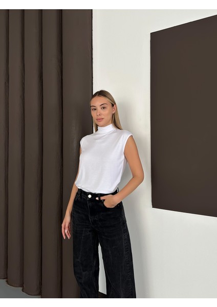 Kadın Sıfır Kol Boğazlı Body 2'li Set