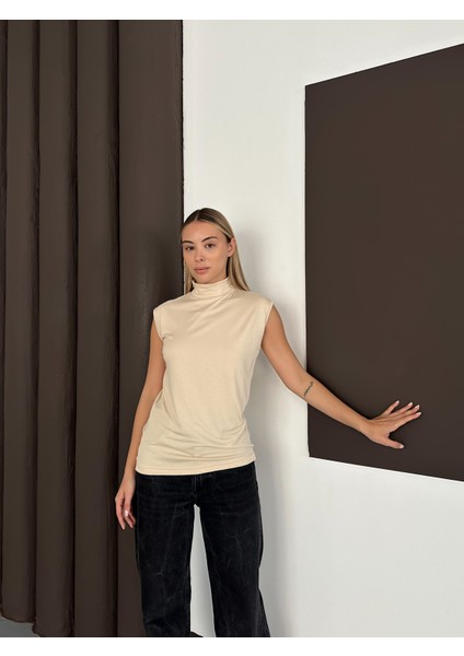 Kadın Sıfır Kol Boğazlı Body 2'li Set