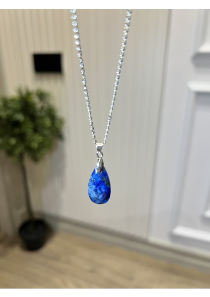 Lapis Lazuli Faset Kesim Damla Doğal Taş Kolye TKY0377 modelleri