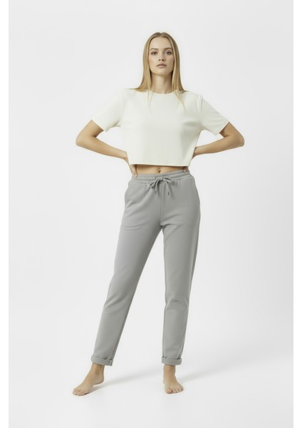 Duble Paça Eşofman Altı Gri 2629 modelleri