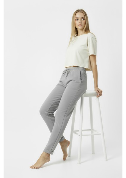 Duble Paça Eşofman Altı Gri 2629 indirimleri