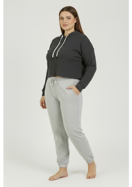 Jogger Paça Büyük Beden Eşofman Altı Gri 2017 fiyatları