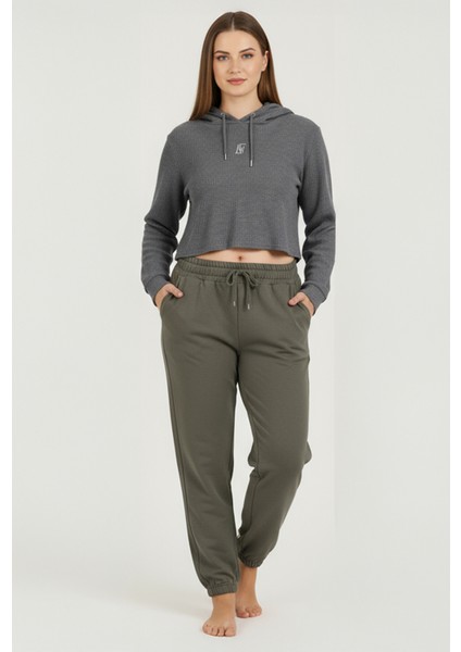 Jogger Paça Büyük Beden Eşofman Altı Yeşil 2017