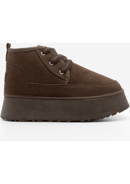 Kadın Kalın Taban Içi Kürklü Günlük Bot Mariva Kahve Süet modelleri