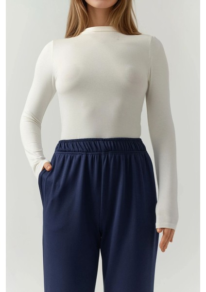 Kadın Esnek Bel Modal Touch Jogger Pantolon Lacivert indirimleri