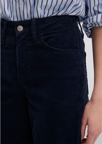 Cindy Lacivert Kadife Pantolon 100277-82993