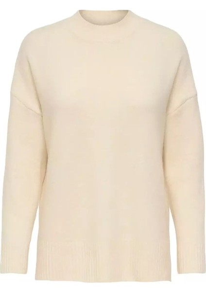 Onlhazel Oversize Fit Balıkçı Yaka Örme Kazak Bayan Kazak 15352853