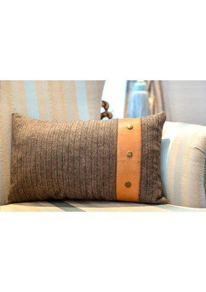 Belly Large Deri ve Kumaş Kırlent