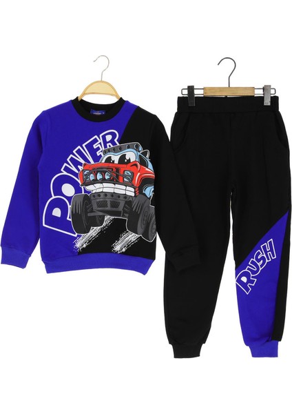 Erkek Çocuk Eşofman Takım Baskılı Şardonlu Kışlık