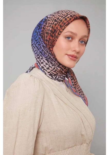 Oranj Renk Geçişli Desen Soft Eşarp modelleri