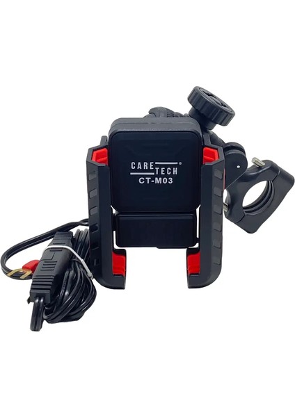 CT-M03 Telefon Tutucu Hızlı Şarj Gidon Ayna Montajlı Motosiklet Type-C Üniversal fiyatları
