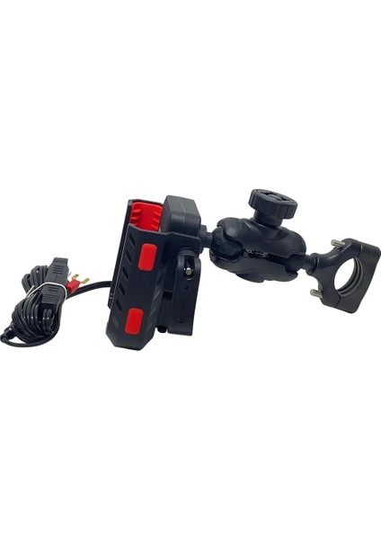 CT-M03 Telefon Tutucu Hızlı Şarj Gidon Ayna Montajlı Motosiklet Type-C Üniversal modelleri