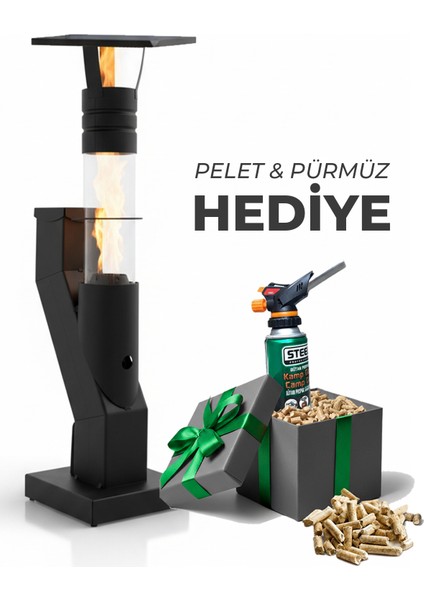 Outdoor Mini Cam Portatif Pelet Kamp Sobası Bahçe Teras - Pürmüz&pelet Hediyeli fırsatları