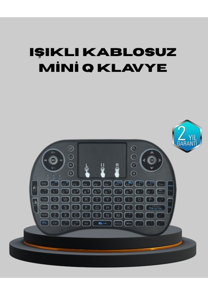 Aydınlatmalı Touchpad’li Q Klavye – Türkçe Karakterli, USB Bağlantılı, Numerik Tuş Takı