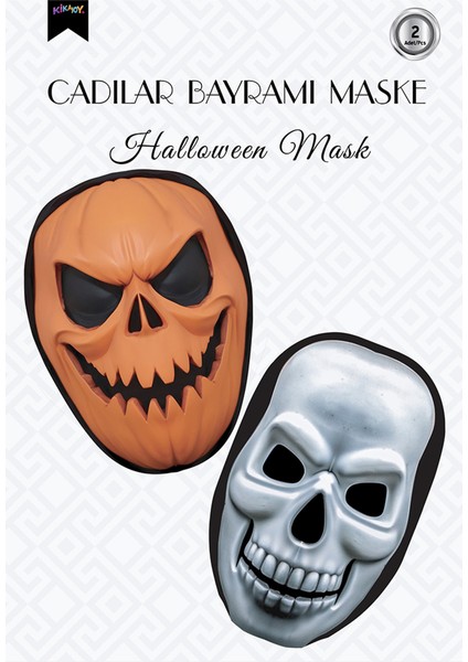 Halloween Maske Seti 2'li -No:1- 19 x 26 cm ve 16 x 26 cm