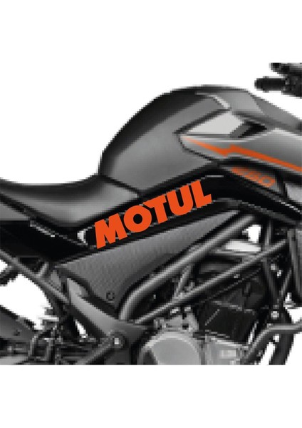 Cfmoto 250 Nk Motul Orta Şase Tasarım Motosiklet Sticker Etiket Modeli Turuncu