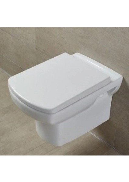 Kare Yavaş Kapanan Klozet Kapağı Amortisörlü Kapak Hijyenik Kapak Üstten Montajlı Kare Klozet Kapak