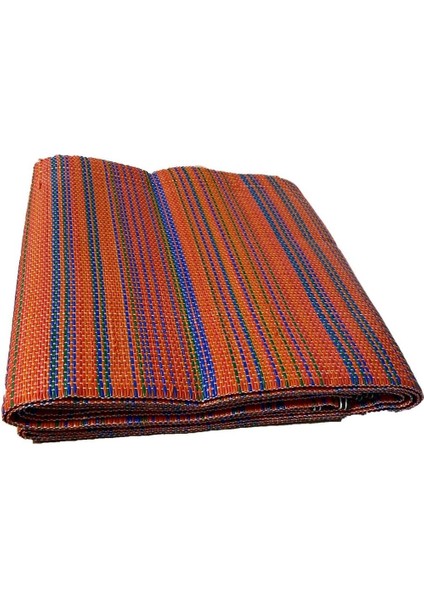 Store Katlanabilir Plastik Hasır Kilim Dış Mekan Piknik Kamp Sergisi Çift Dikiş (Kırmızı, 175 x 270 Cm)