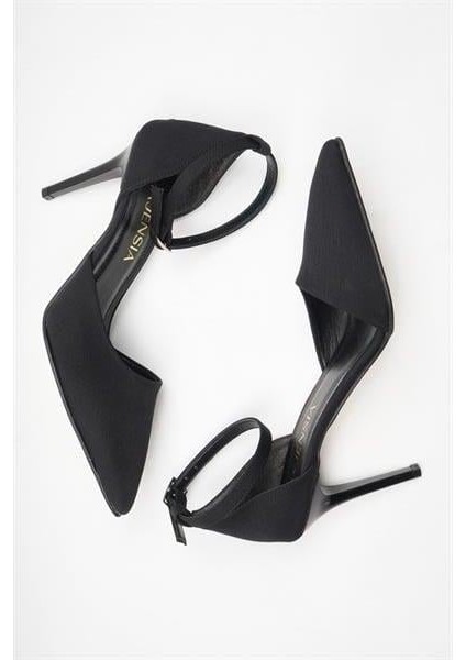 155020 Bilekten Bağlamalı Klasik Topuklu Ayakkabı Siyah fırsatları