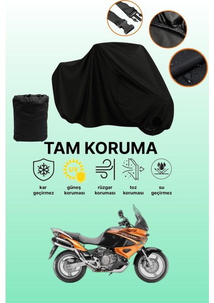 Siyah Honda Xl 1000V Varadero Uyumlu Motor Branda, Koruyucu Örtü, Motosiklet Brandası