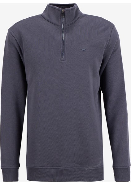 Fermuarlı Yaka Antrasit Erkek Sweatshırt M5WM-SWT1710