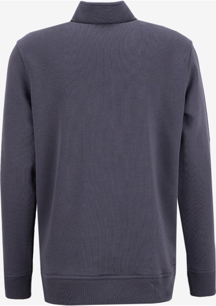 Fermuarlı Yaka Antrasit Erkek Sweatshırt M5WM-SWT1710