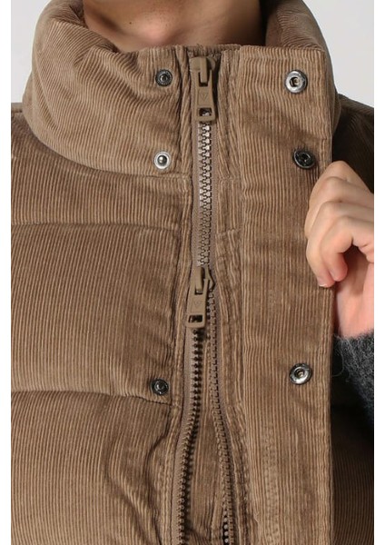 Erkek Regular Fit Yelek - Kahverengi