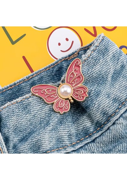 Renkli Kelebek Bel Daraltma Aparatı Klipsler Pantolon Beli Daraltma Broş Yeni Nesil Kemer