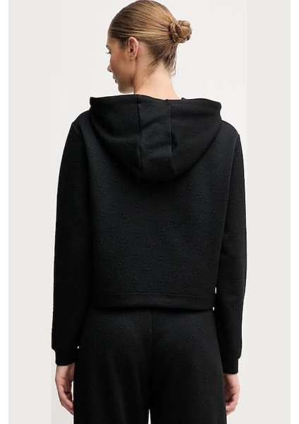 Kadın Peony Aktif Kapüşonlu Sweatshirt - Siyah fiyatları