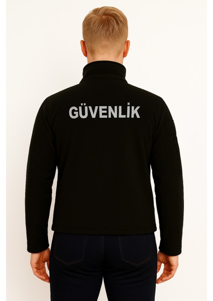 Nakış Işlemeli Kalın Polar Erkek 2 Cepli Özel Güvenlik Poları - Göğüsten Logolu