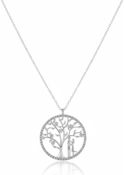 925 Ayar Gümüş Hayat Ağacı Kolye Kadın