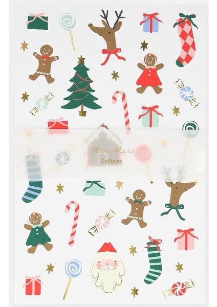 - Jolly Tattoo Sheet - Yeni Yıl Geçici Dövmeler (2'li)