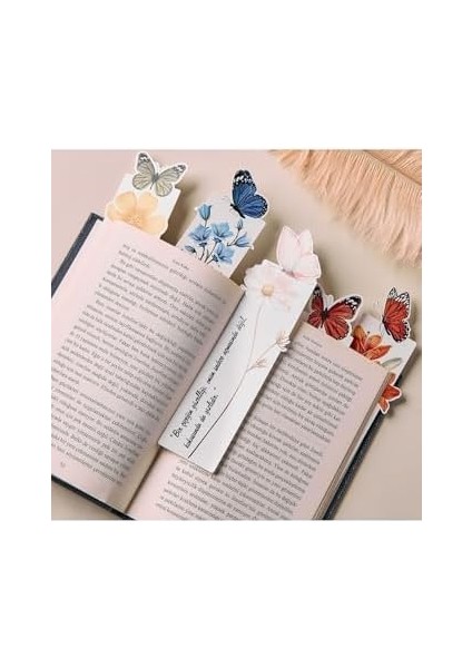 Renkli Kelebek Figürlü Mesajlı Kitap Ayracı fiyatları