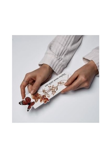 Renkli Kelebek Figürlü Mesajlı Kitap Ayracı modelleri