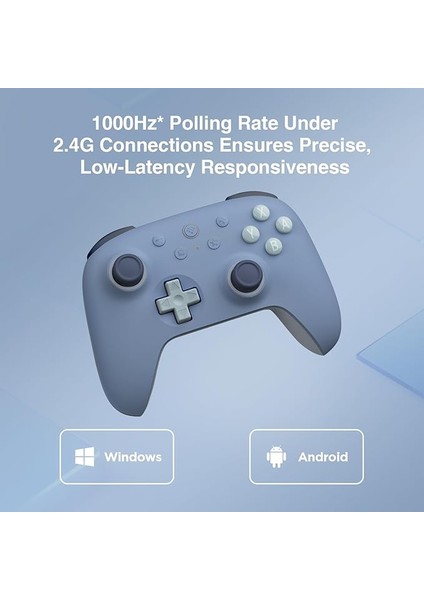Ultimate 2c Wireless Controller For Windows Pc And Android, With 1000Hz Polling Rate, Hall Effect Joysticks And Hall Triggers, And Remappable L4/r4 Bumpers, Turbo Function (Dark Blue) fırsatları