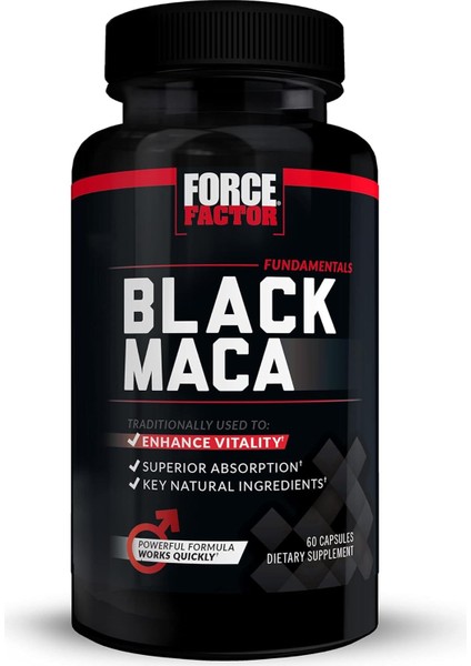 Black Maca Root Vitality For Men 1000MG, 60 Capsules