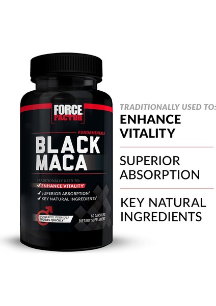 Black Maca Root Vitality For Men 1000MG, 60 Capsules fiyatları