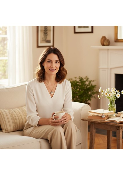 Kişiye Özel Renkli Çiçek Temalı Kolye fiyatları