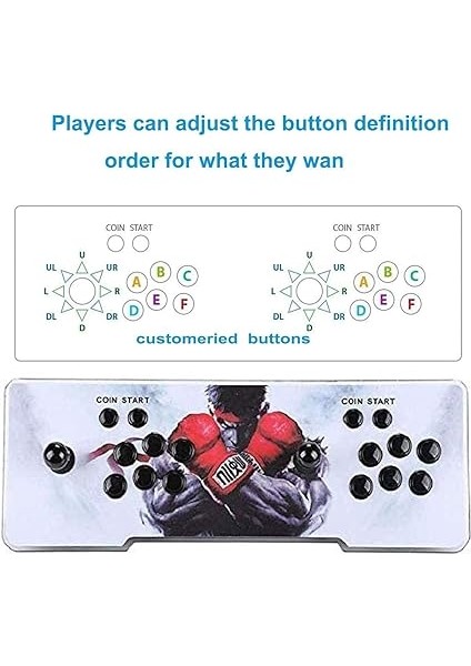 Retro Oyun Konsolu 60000 Dahili Oyun Atari Salonu Oyunları Tek Veya 2 Kişilik 4 Çekirdekli Çalışmagelişmiş Asımd Destekli Armu8 Işlemci 24CM x 76CM (Monitör Dahil Değildir) M10 fırsatları