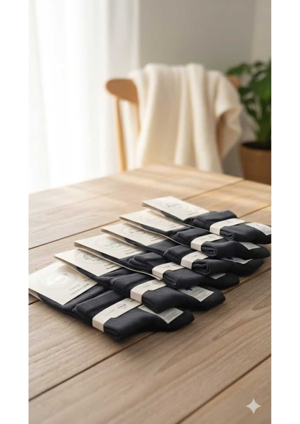 Modal Diyabetik Erkek Çorap Dikişsiz Yıkamalı Orta Boy %95 Modal 6 Lı Paket