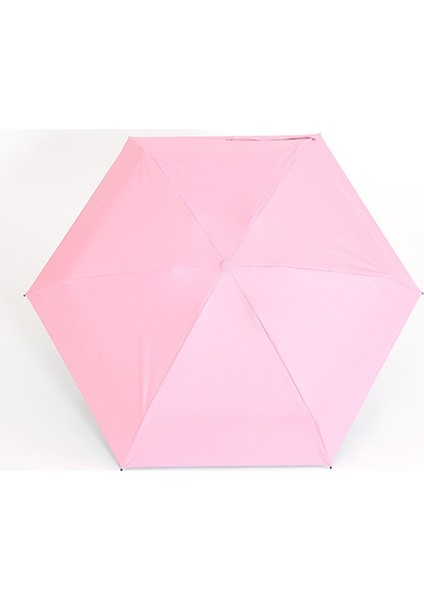 6 Telli Mini Cep Boy Kapsullü Şemsiye -Pembe fiyatları