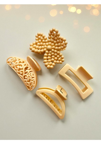 7 Adet Kıskaçlı Mandal Toka, Kadın Saç Tokası, 4'lü Toka Seti - 4 cm Uzunluk fırsatları