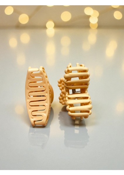 7 Adet Kıskaçlı Mandal Toka, Kadın Saç Tokası, 4'lü Toka Seti - 4 cm Uzunluk