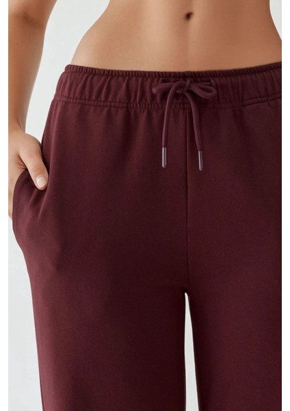 Kadın Rahat Kesim Straight Leg Eşofman Altı Leylak Moru indirimleri