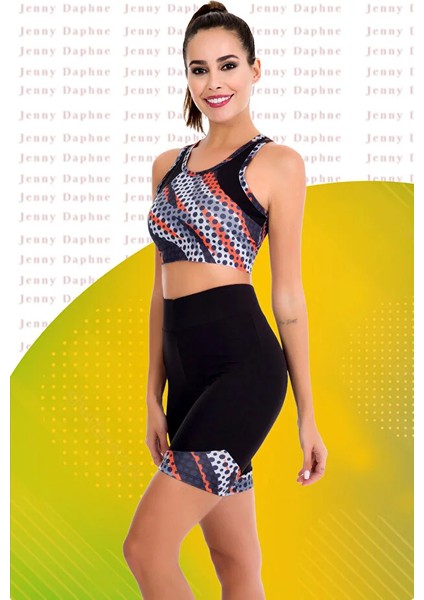 Lady Sporcu Şort Crop Takım