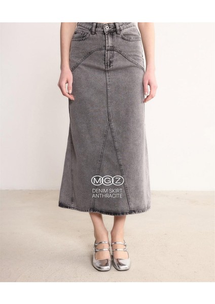 3320 Önü ve Arkası Çift Cepli Kot Etek modelleri